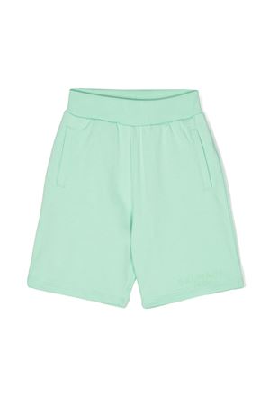 bermuda in cotone verde BALMAIN PARIS KIDS | BU6S29Z175370A